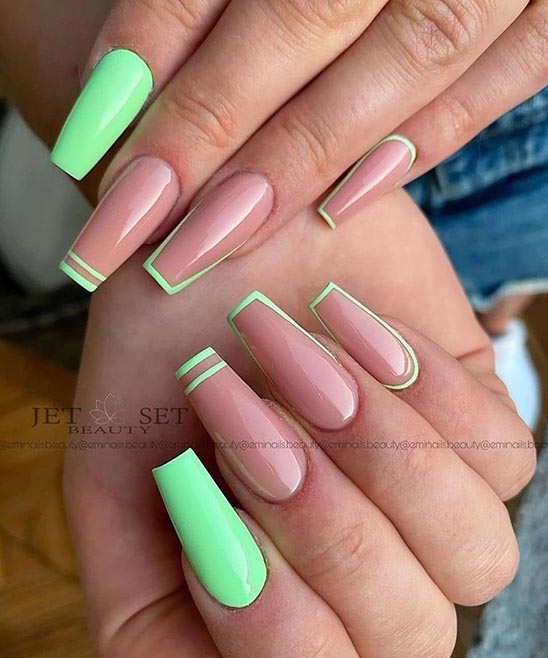 Coffin Nails Mint Green
