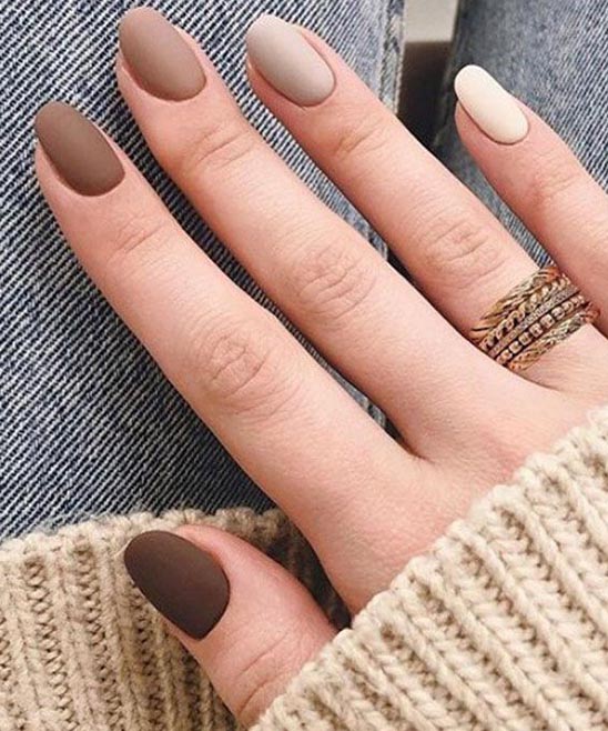 Coffin Neutral Nails