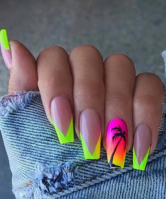 Coffin Ombre Nail Designs