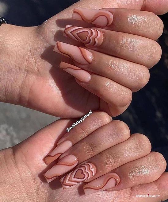 Coffin Purple Nail Designs