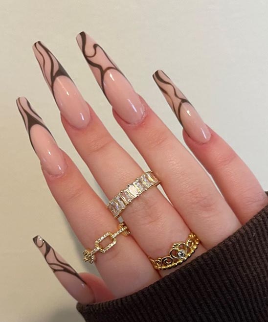 Coffin Red Nail Designs