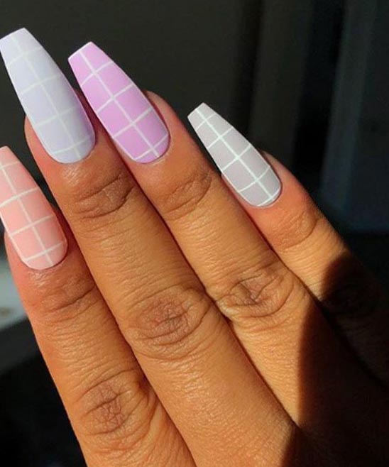 Coffin Shape Nails Designs