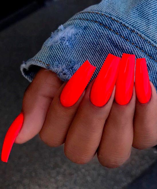 Coffin Shaped Nail Design