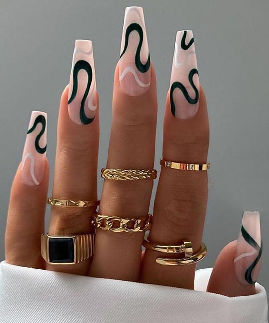 Coffin Shaped Nails Short Designs