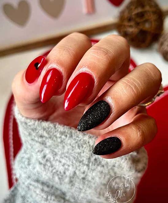 Coffin Shaped Nails Winter Colors