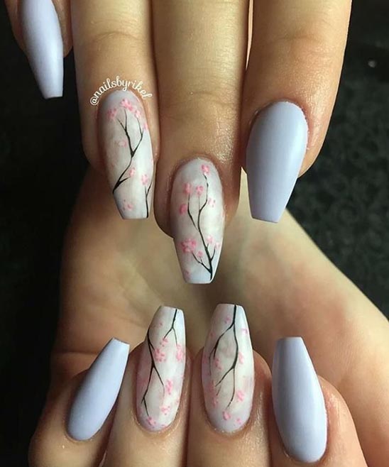 Coffin Shaped Nails and Designs