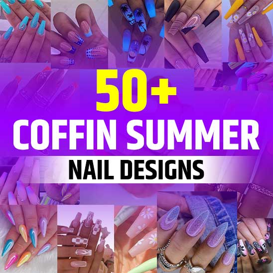 Coffin Summer Nail Designs