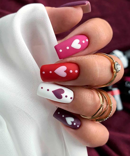 Conversation Heart Nails