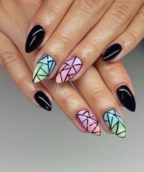 Cute Almond Shaped Spring Nails