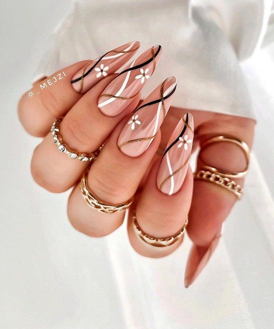 Cute Almond Shaped Spring Nails