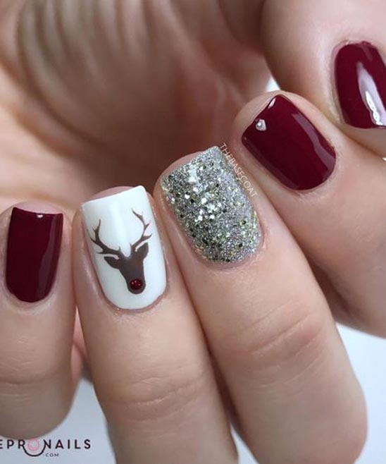 Cute Christmas French Tip Nails