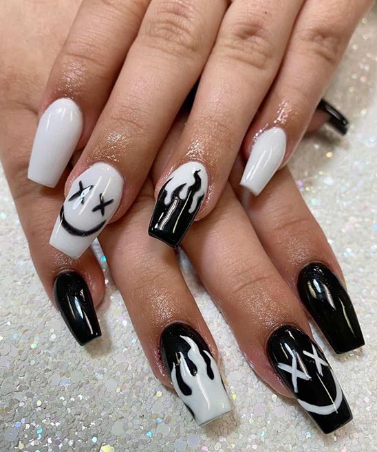 Cute Coffin Shape Nail Designs