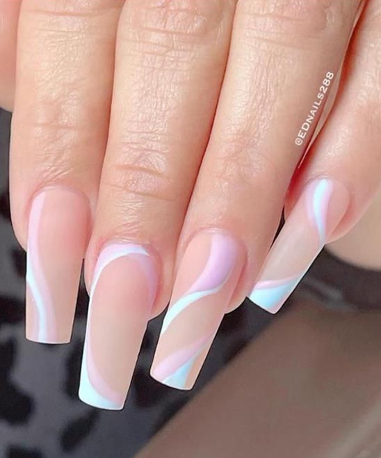 Cute Coffin Spring Nails