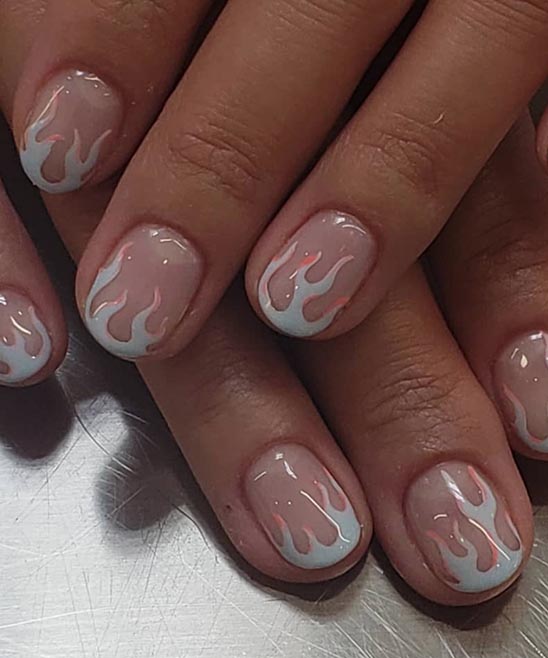 Cute French Tip Nails Short