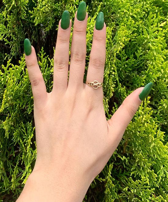 Cute Olive Green Nails