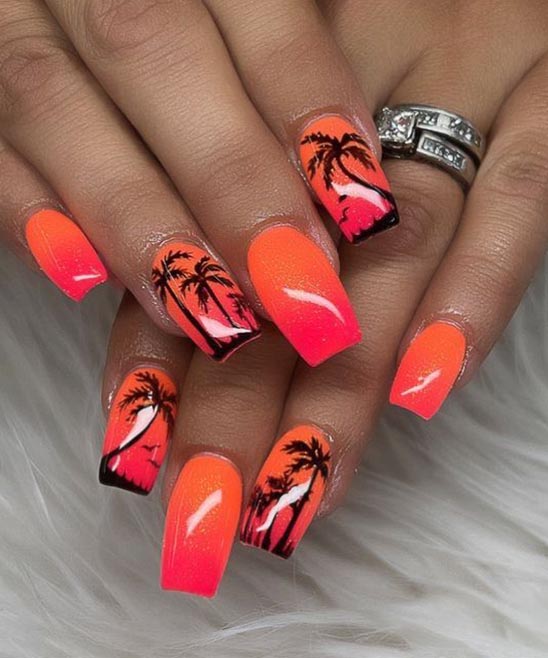 Cute Orange Nail Designs