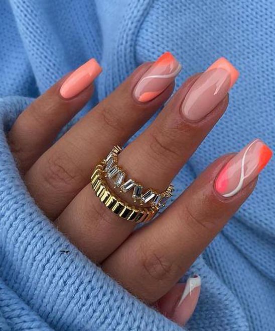 Cute Orange Nails