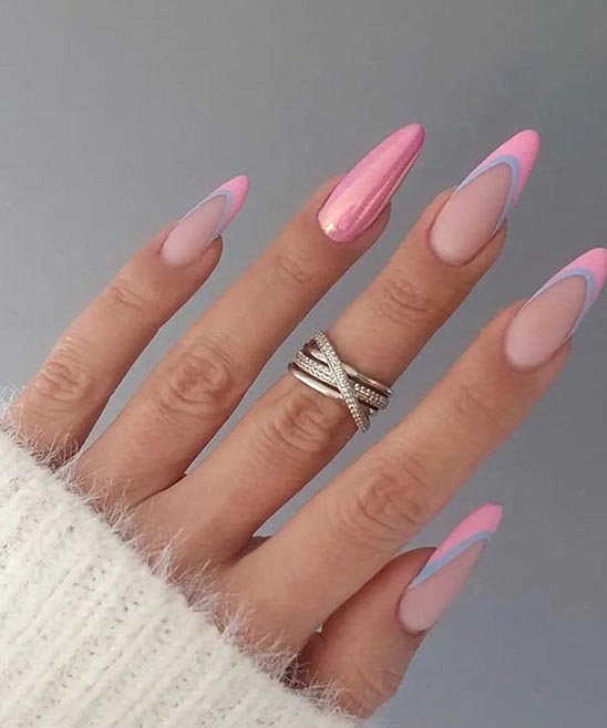 Cute Oval French Tip Nails