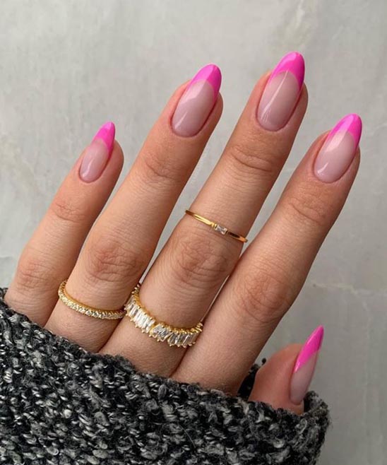 Cute Pink French Tip Nails