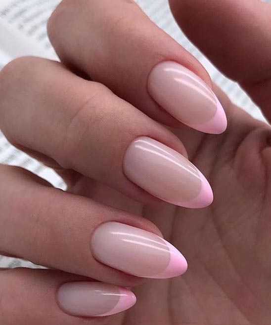 Cute Pink French Tip Nails
