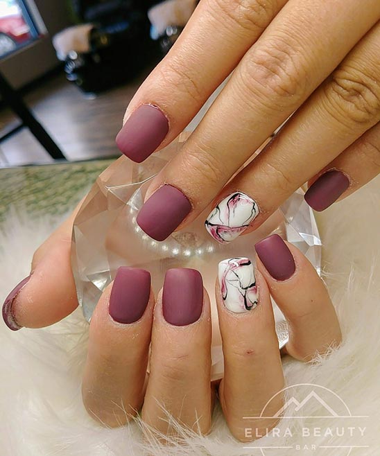 Cute Purple Fall Nails