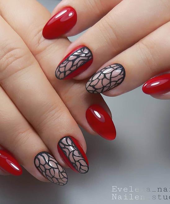 Cute Red Christmas Nails