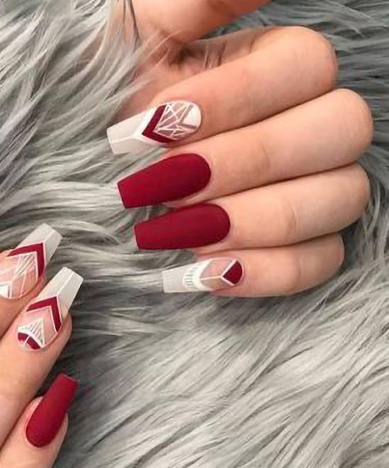 Cute Red Valentines Day Nails