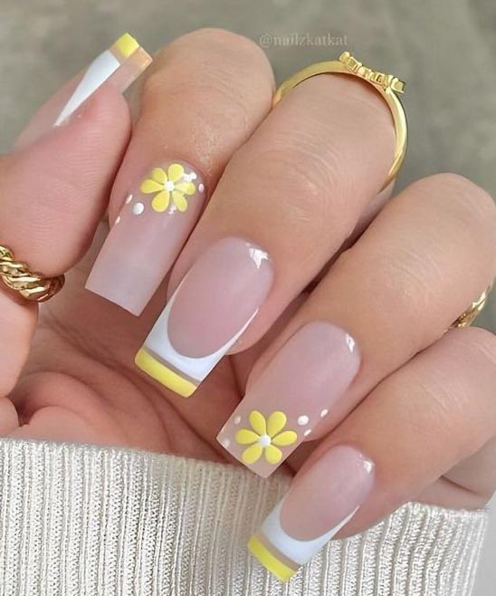Cute Spring Coffin Nails