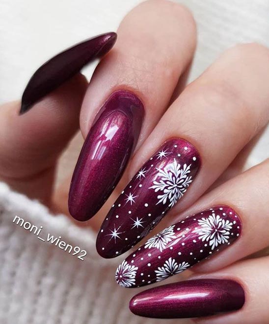 Dark Colored Christmas Nails