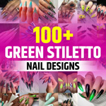 Forest Fierce Stunning Green Nails In Stiletto Shape TailoringinHindi Dark Green Stiletto Nails 1