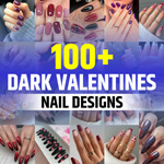 Dark Red Valentine Nails