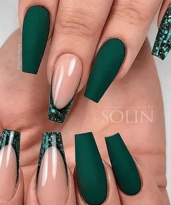 Deep Emerald Green Nails