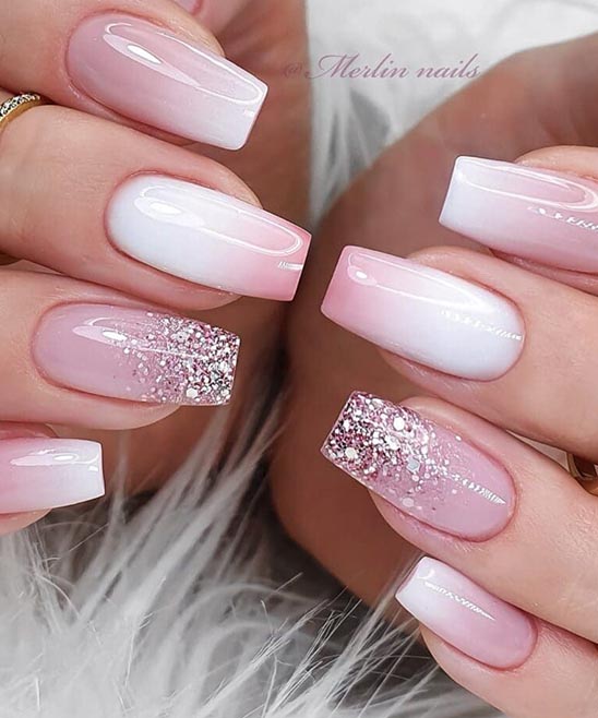 Demi Lovato Pink and Brown Nails