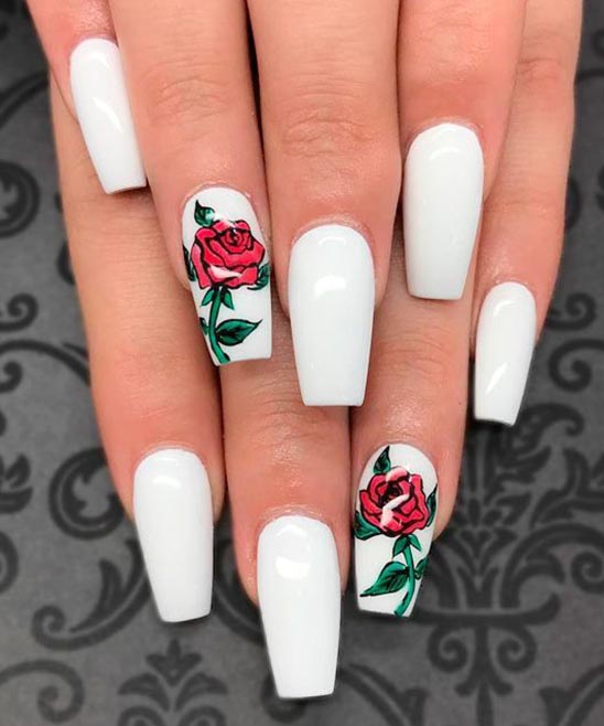 Designer Fake Coffin Shaped Glue on Nails