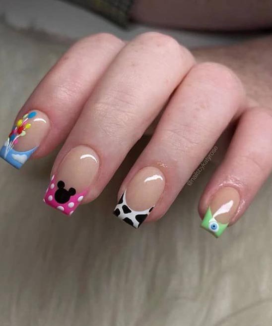 Disney Themed Acrylic Nails