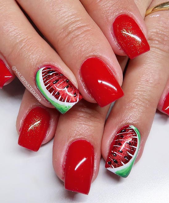 Diy Watermelon Nail Art