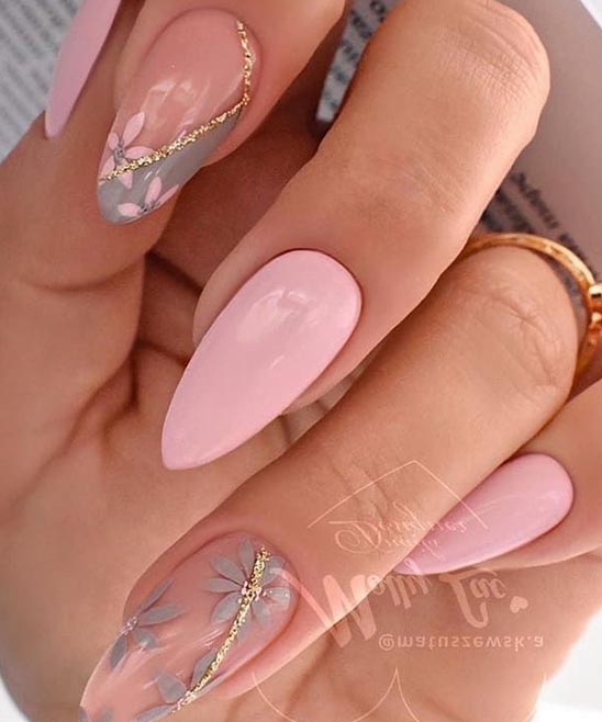 Dried Flower Nail Design