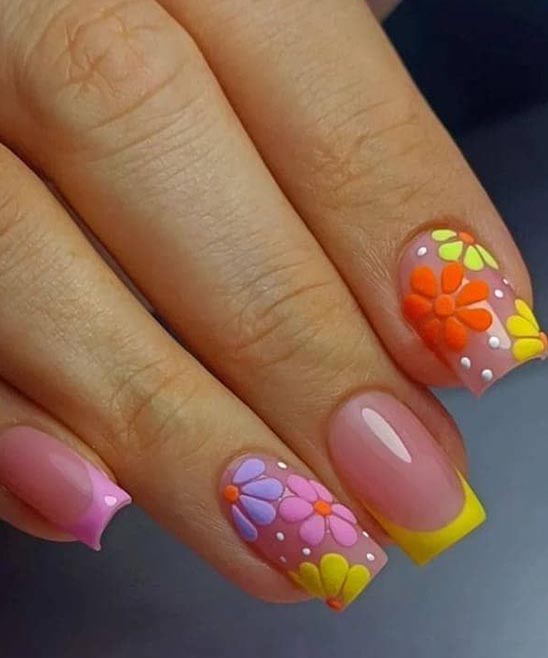 Dry Flower Nail Designs