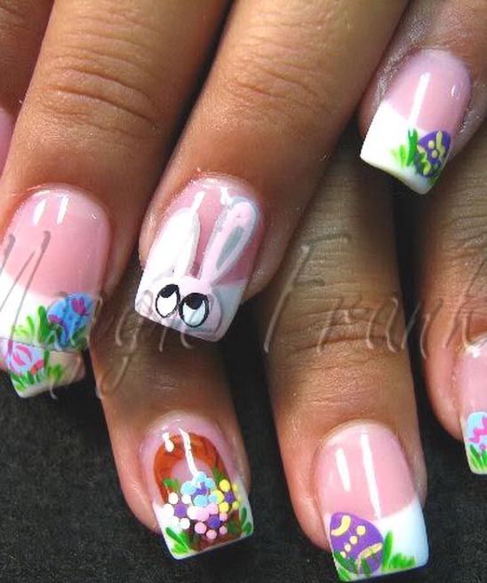 East Easter Bunny Nail Design