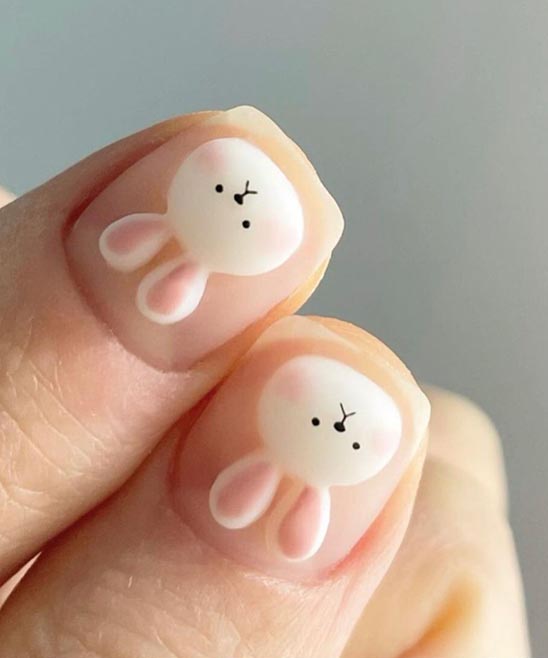 Easter Bunny Design on Nail