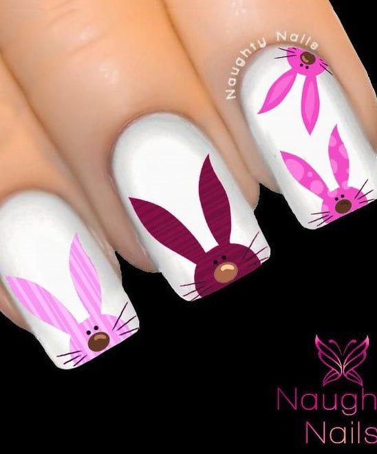 Easter Bunny Design on Nail