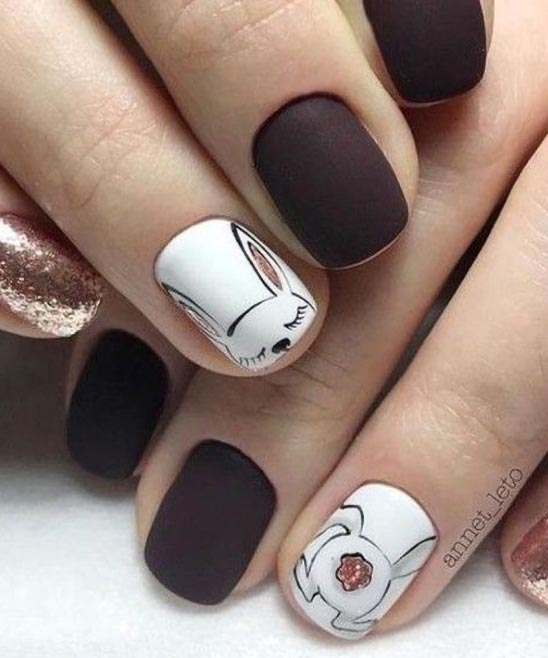 Easy Black and White Nail Designs for Short Nails