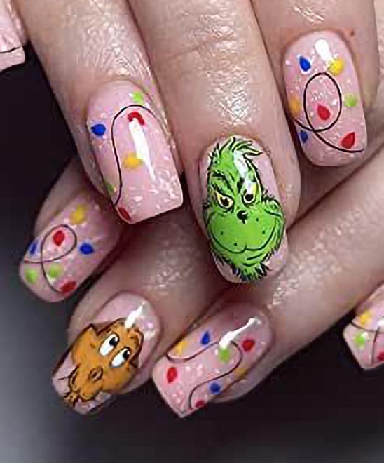 Easy Grinch Nails