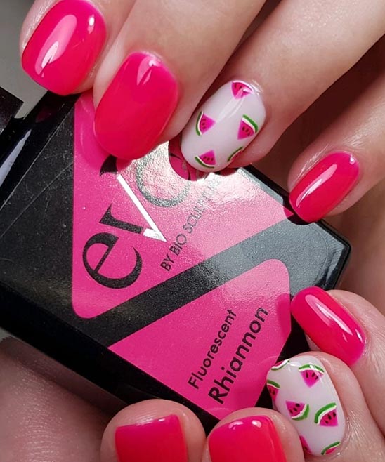 Easy Watermelon Nail Designs
