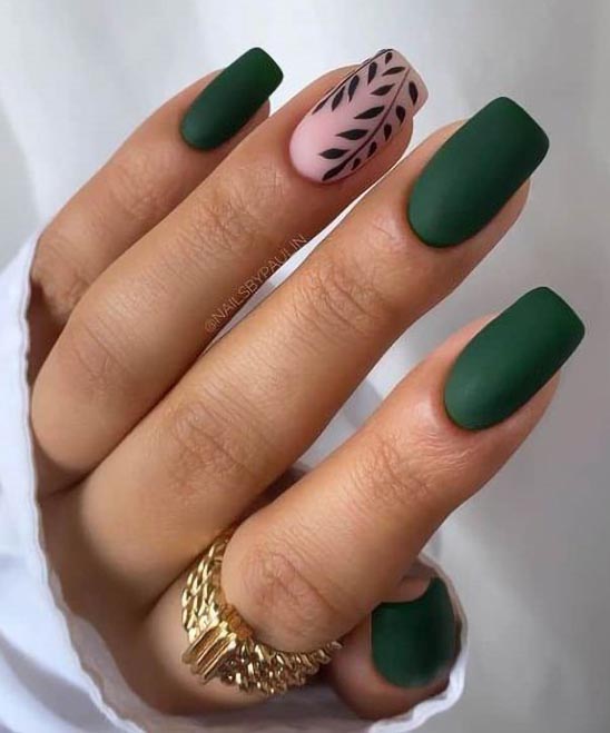Emerald Green Acrylic Nails