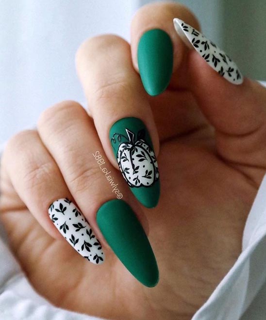 Emerald Green Nail Art