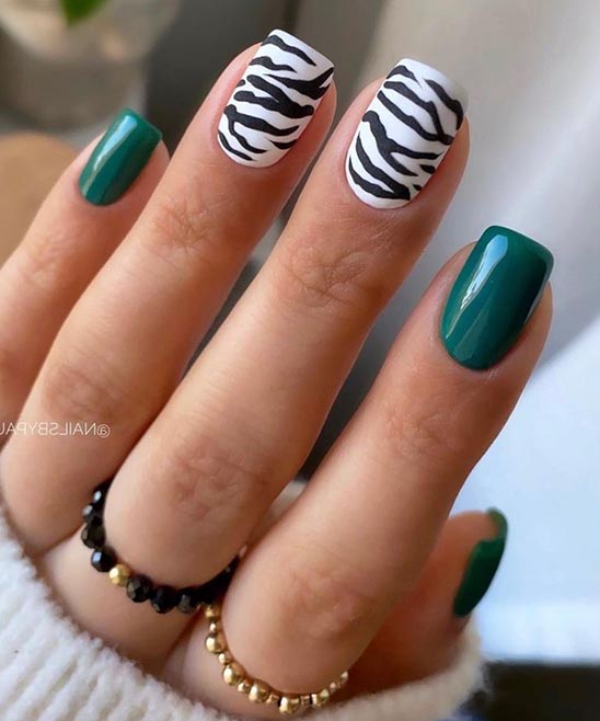 Emerald Green Nails Almond