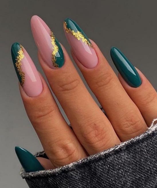 Emerald Green Nails on Dark Skin