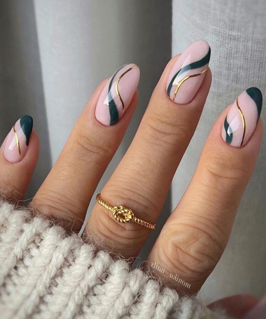 Emerald Green Prom Nails