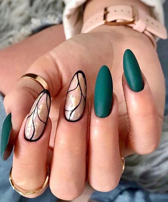 Emerald Green Square Nails